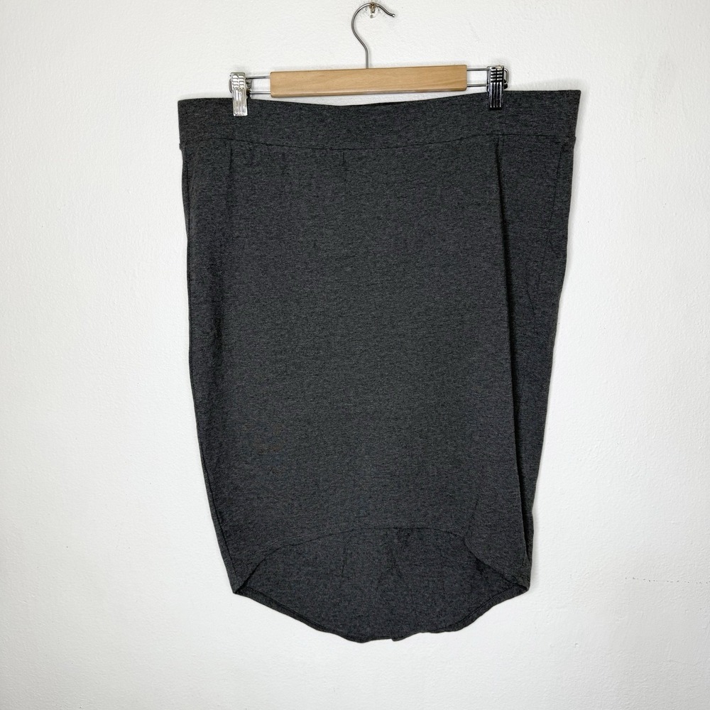 New Torrid Heather Gray Fold Over Hi Low Skirt Twee Business Womens‎ 2X